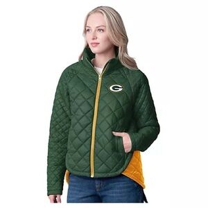 NFL GIII 4-Her Packers Quilted Jacket Size L, NWT